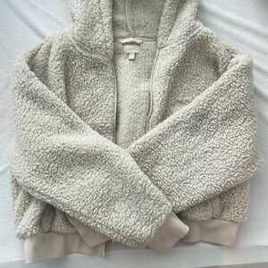 Women’s Skims Cropped Teddy Zip-up Jacket